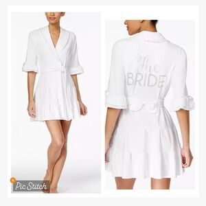 Betsey Johnson Baby Terry White The Bride Bathrobe